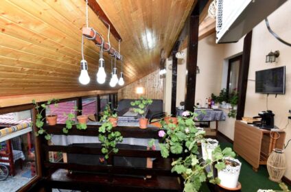 Vila Casa Tudor din Bușteni, cazare confortabilă pentru 16 adulți și 1 copil, aproape de pădure și cu facilități de relaxare. Rezervați acum!